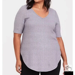 Torrid GREY SPARKLE HACCI TUNIC TEE